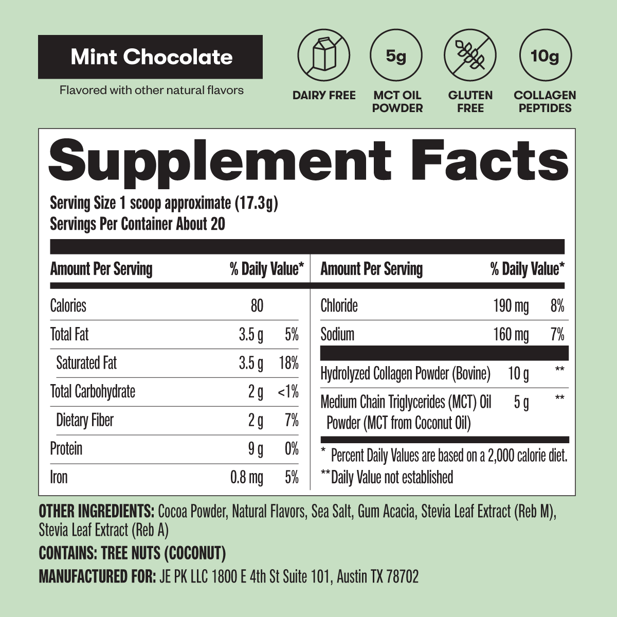 Perfect Keto - Wholesale Protein/Superfood Powder - Grass-Fed Collagen + MCT Oil, Dairy Free, Coffee Creamer24