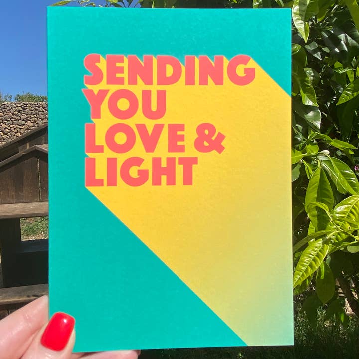 LoveLossDiscoballs - Wholesale Thinking of You Card - Sending You Love & Light | Bright Bold Support Greeting Card2