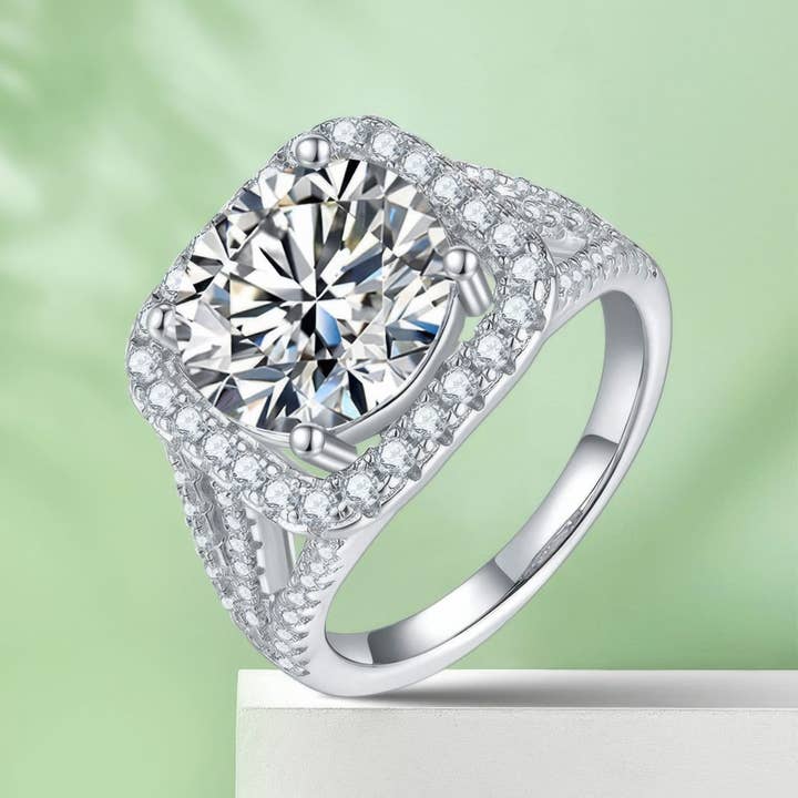 Sparkile - Wholesale Cocktail/Statement Ring - 5 Carat Moissanite Engagement Ring