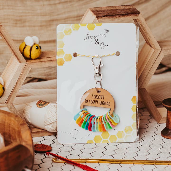 Loops & Bee - Wholesale Knitting/Crochet Supplies - Stitch Marker Holder Keychain5