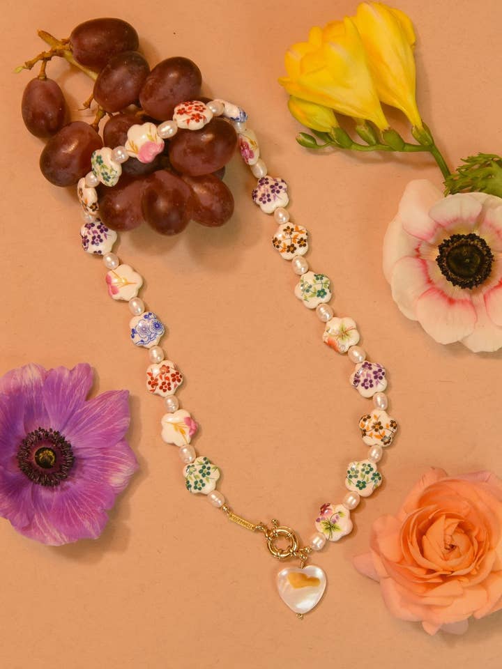 FLOWER FILED Necklace for wholesale by ARGI DANELI