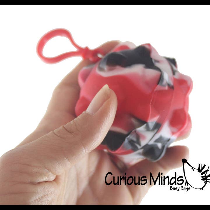 Curious Minds Toys - Wholesale Fidget toy – Kids - 1 Bubble Pop Ball ON CLIP - Bubble Poppers on Ball Squeeze6