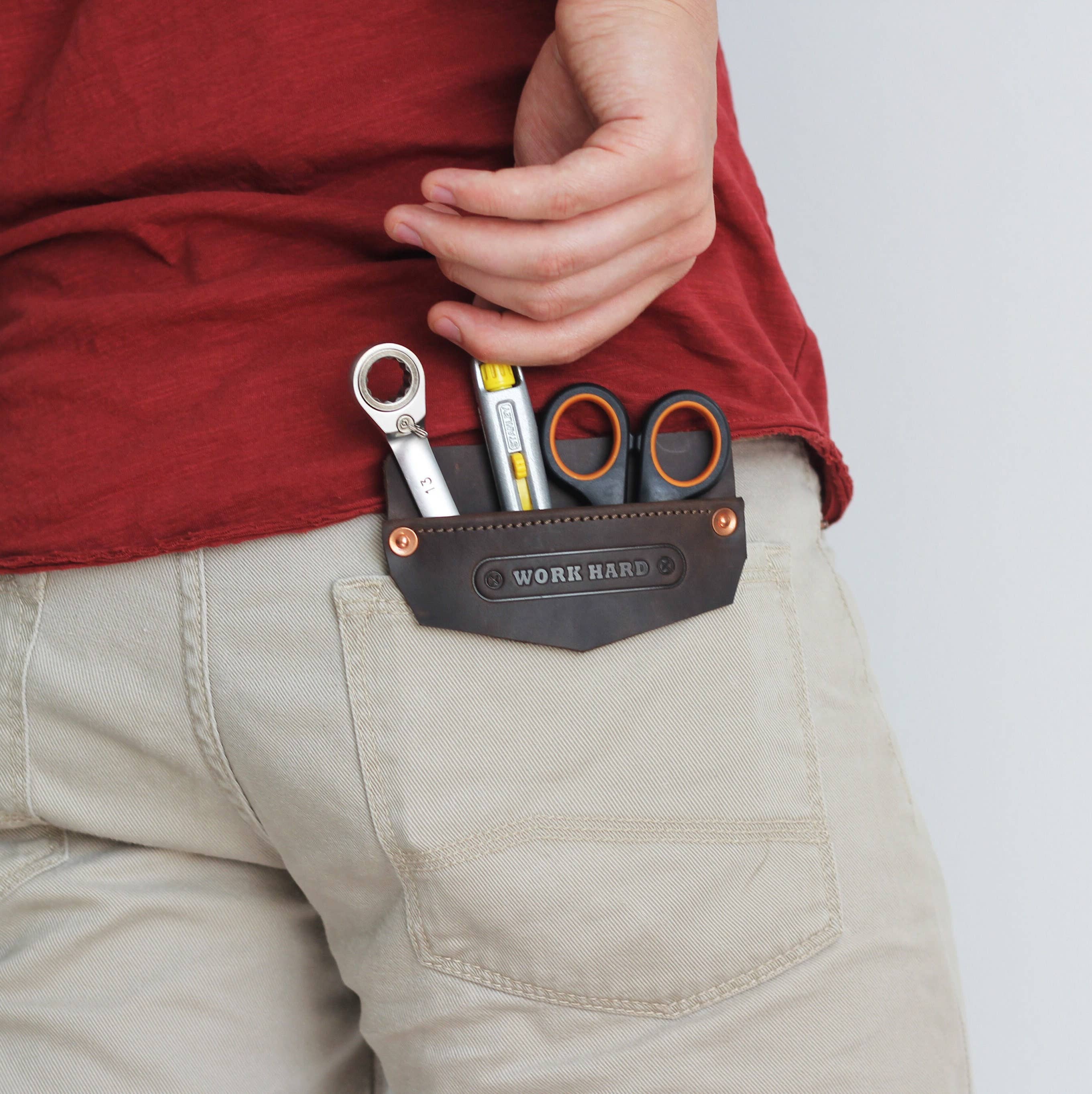 Pol Leather Studio – wholesale Pocket knife/holder – Personalized Leather Pocket Protector0