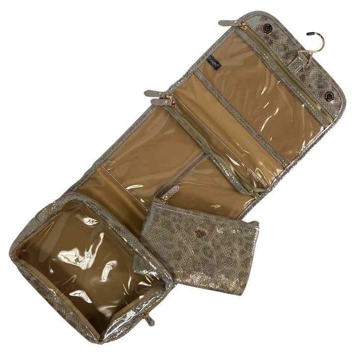 PurseN (new) - Wholesale Toiletry Bag - Women's - Getaway Toiletry Case - Glimmer Leopard3