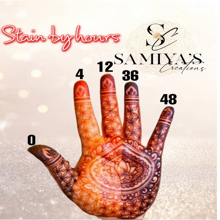 Samiya's Creations - Wholesale Body Glitter/Shimmer - 100% Fresh Organic Henna Cone with 0.5mm Pin - 30g each