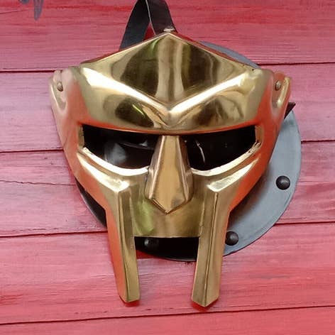 Máscara MF DOOM Mad-vilão Armadura facial de aço Medieval Brass por atacado de Arts King