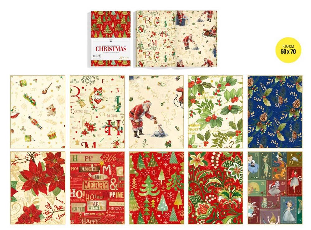 San Lorenzo Design - Wholesale Flat Wrap - Florentine  Wrapping Paper Assortment Books, 10 Folded Sheet3