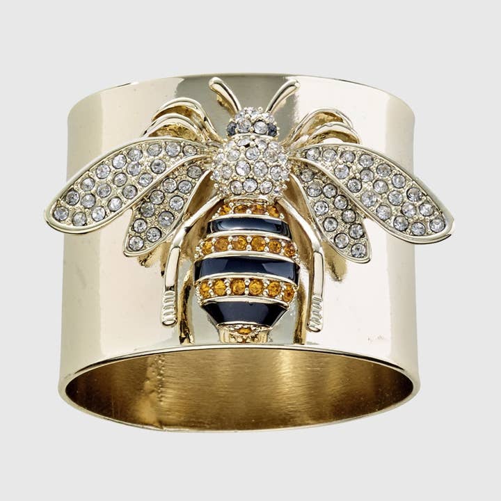Stripey bee napkin rings, set of two for wholesale by Joanna Buchanan