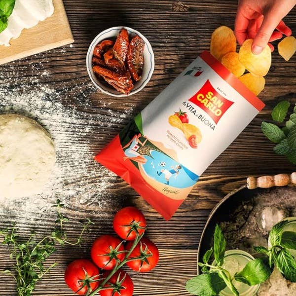 Savoury Imports Limited - Wholesale Chips - San Carlo Piu' Gusto Pomodoro - Tomato Crisps 180g1