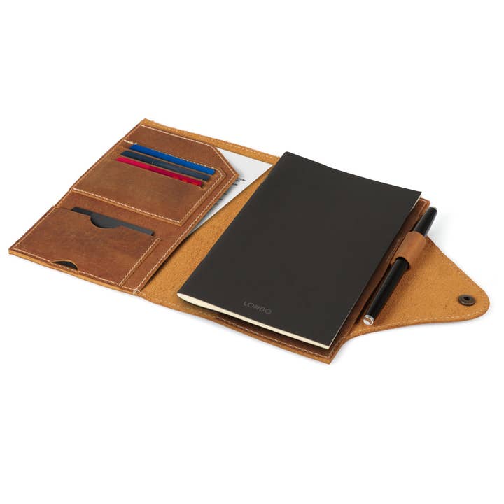Londo - Wholesale Journal Cover - Londo Personalized Top Grain Leather Portfolio with Notepad (Snap Closure & Lock)27