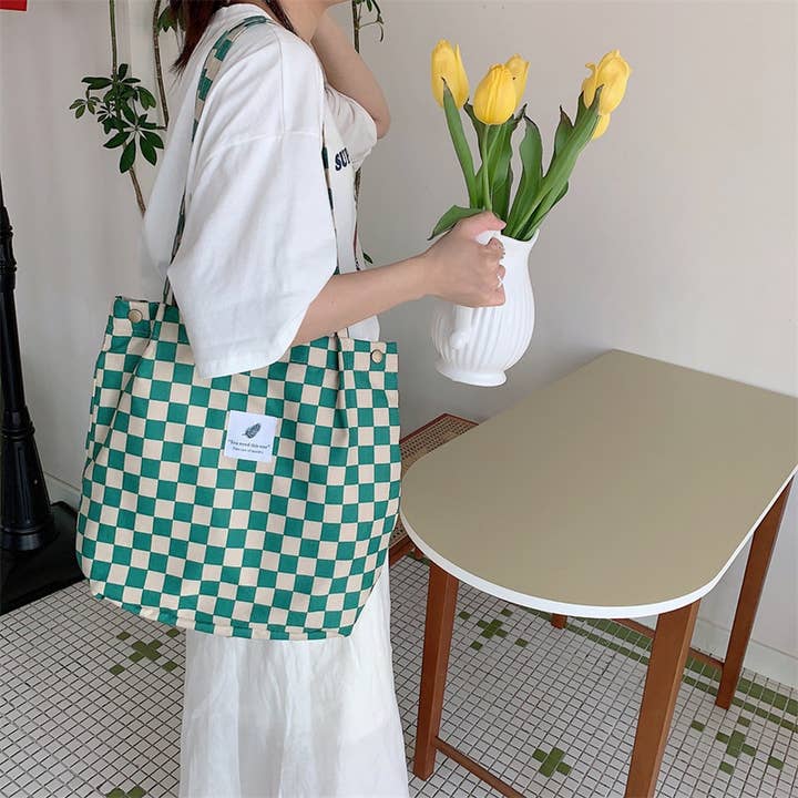 NINEXIS - Wholesale Tote Bag - Women's - CWAB3899_CORDUROY SNAP-BUTTON LARGE-CAPACITY SHOULDER BAG18