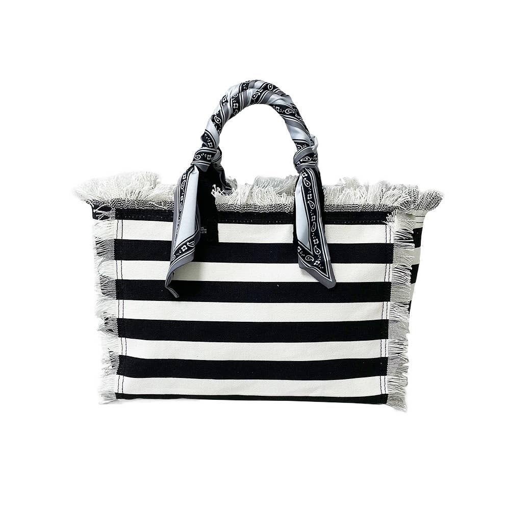 CLR by Claudette - Wholesale Tote Bag - Women's - Cotton Stripe Tote3