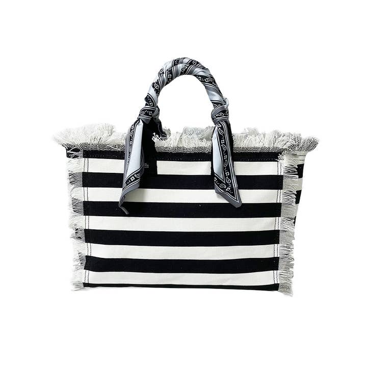 CLR by Claudette - Wholesale Tote Bag - Women's - Cotton Stripe Tote3
