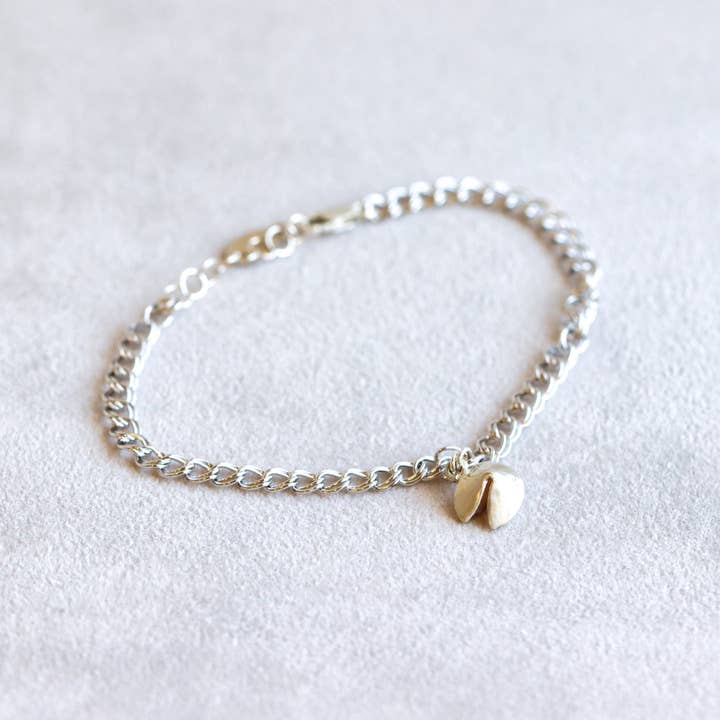 Vi Ling Designs - Wholesale Charm/Dangle Bracelet - Fortune Cookie Silver Bracelet