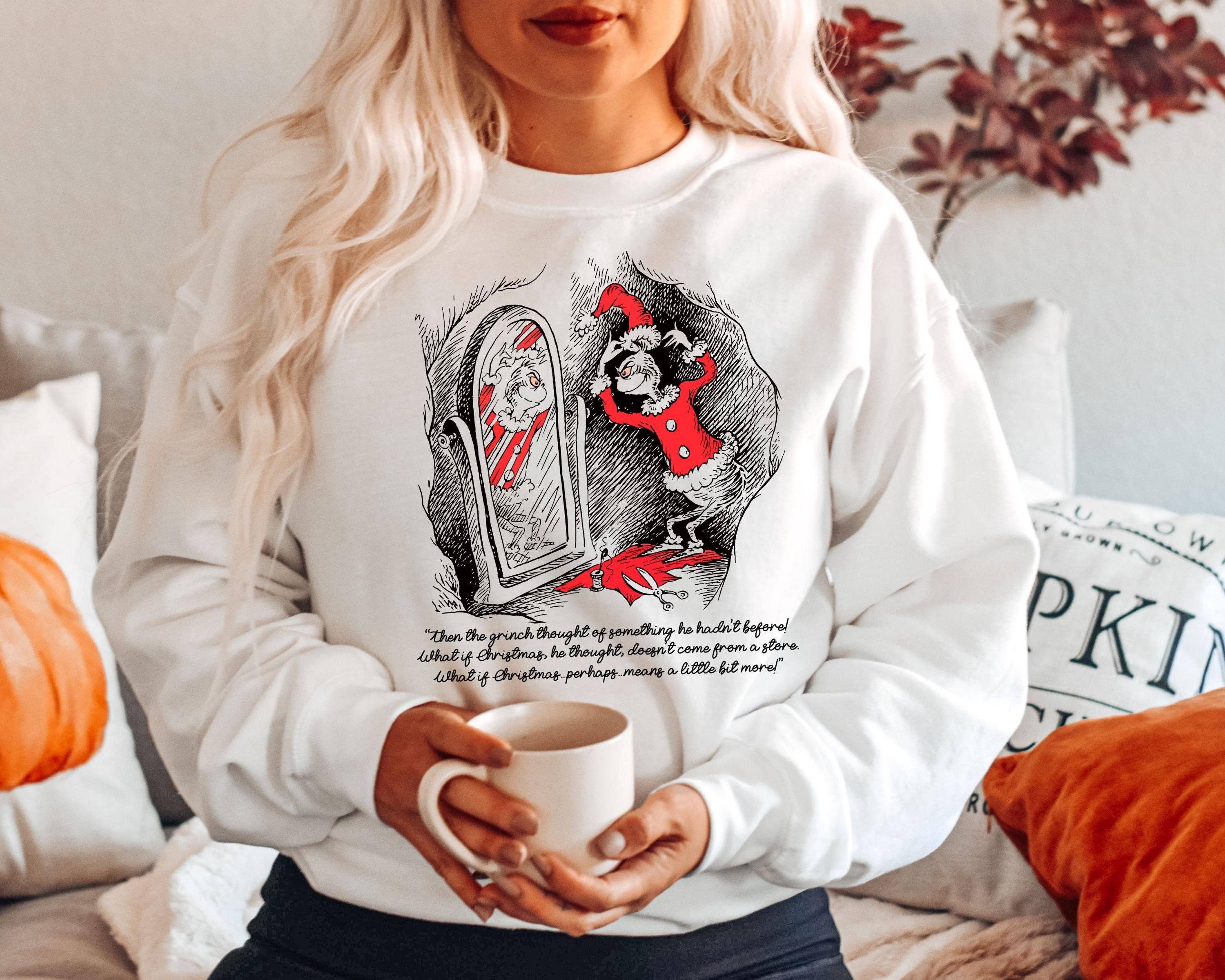 TheKingShirt - Wholesale Graphic Sweatshirt - Women's - Grinchmas Christmas Means A Little Bit More Family Tee