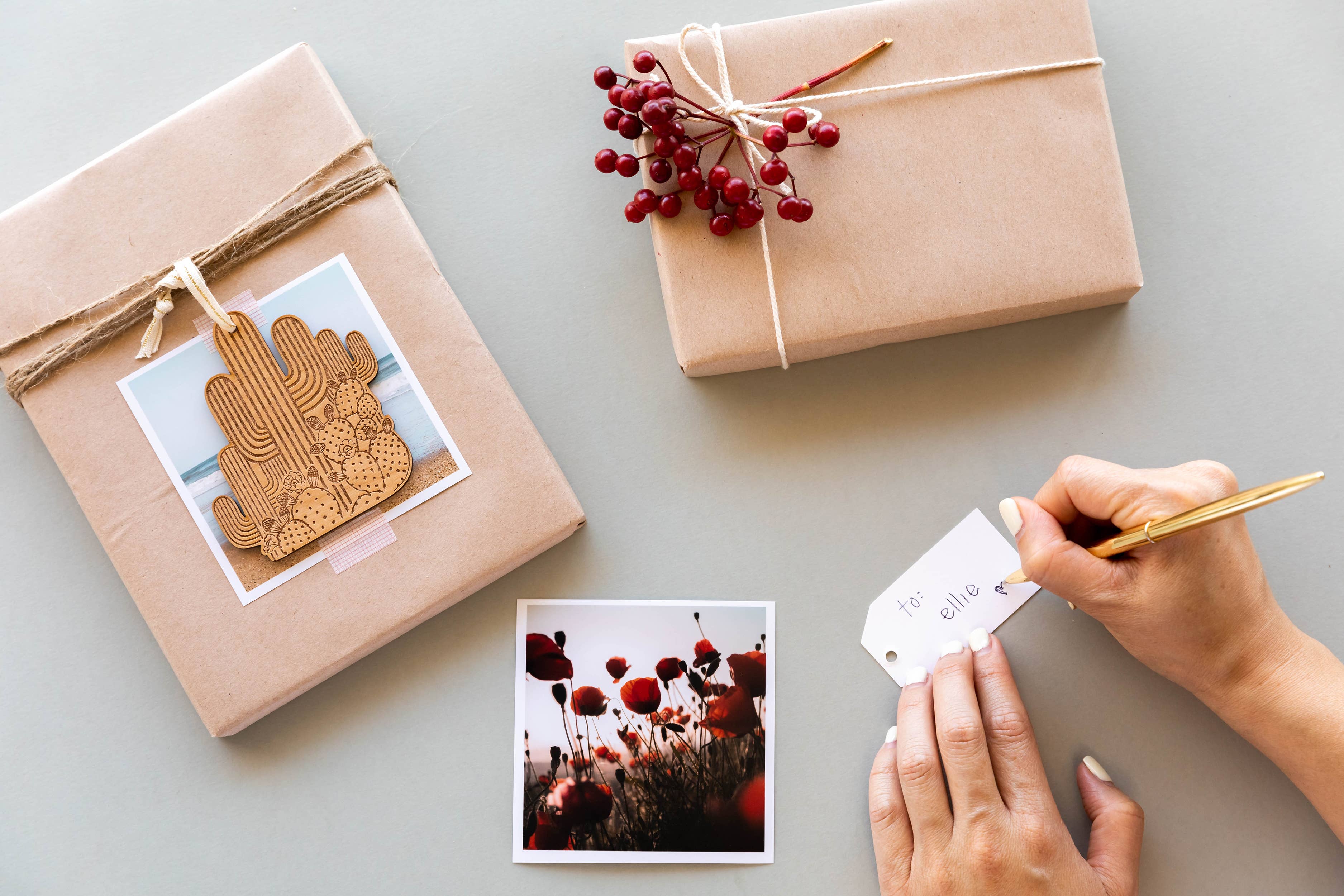 Hereafter - Wholesale Ornament - Cactus Shape Wood Ornament1