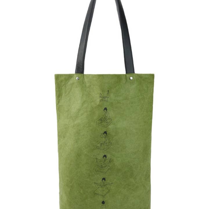 Green Vertical Shoulder Bag for wholesale by Bliss Gourmet Baked Goods Inc