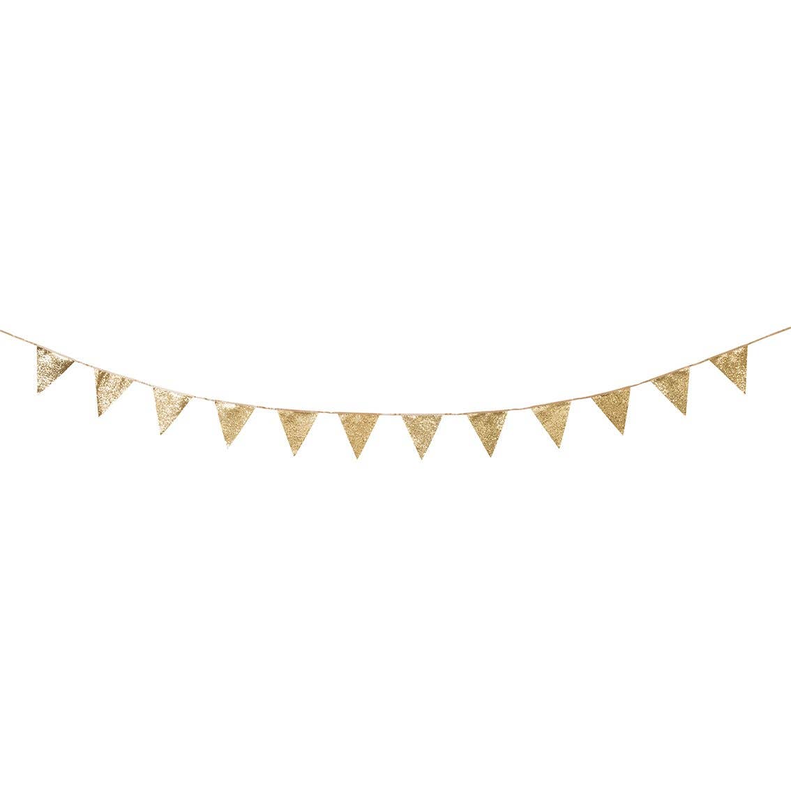 Talking Tables UK – wholesale Bunting/garland – Gold Glitter Bunting Decoration | 3m |3