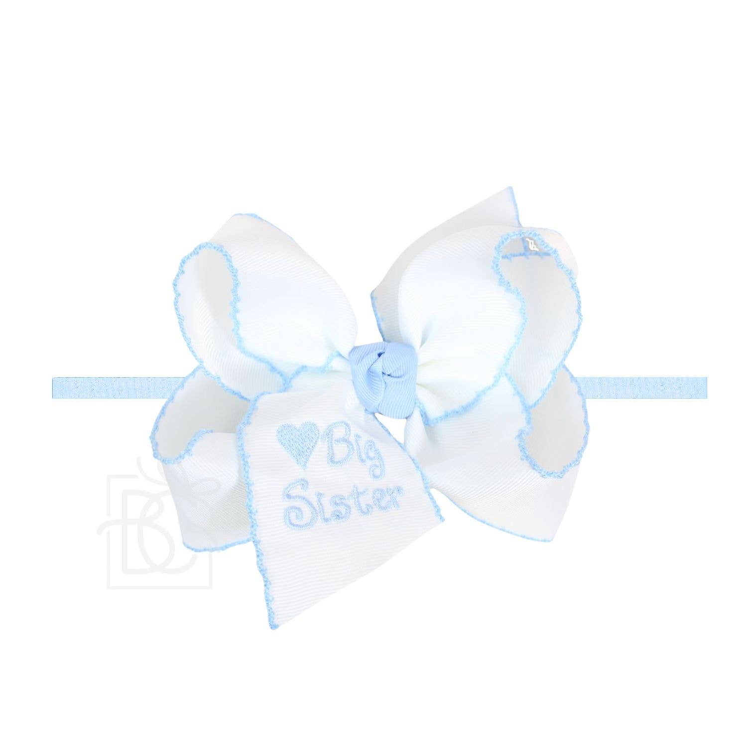 Beyond Creations, LLC – Engroshandel Pandebånd - Børn – 1/4" strømpebånd med broderet sløjfe2