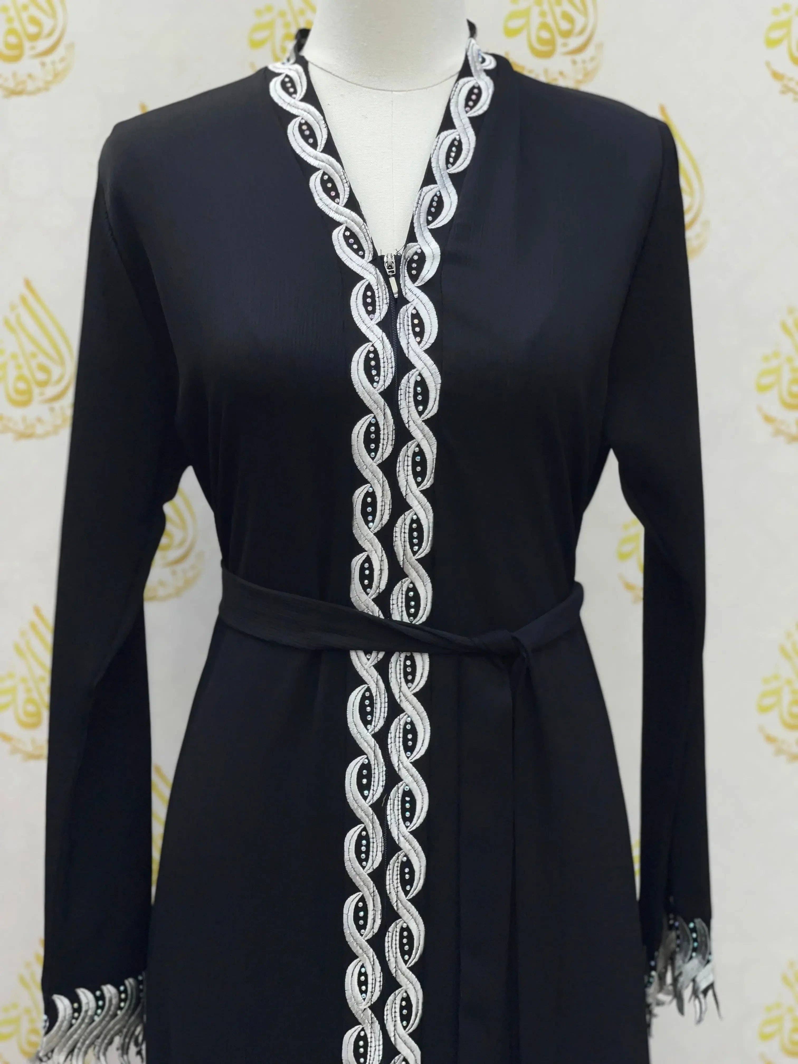 Palestinian Elegance - Wholesale Kaftan - Women's - Elegant Abaya: Style and Sophistication in Harmony34