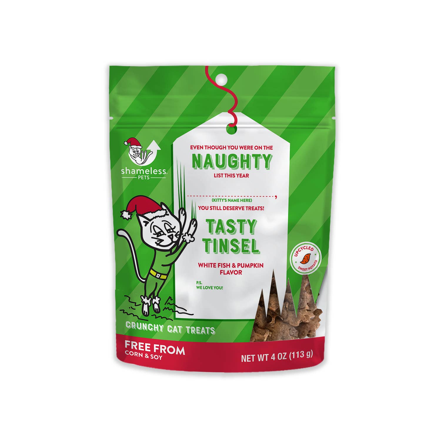 Shameless Pets - Wholesale Pet Treats - Cat - Holiday - Naughty List: Tasty Tinsel Crunchy Cat Treats