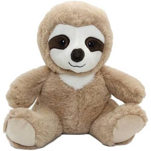Paresseux beige en peluche Anico de 10 po avec yeux brodés pour la vente par Anico