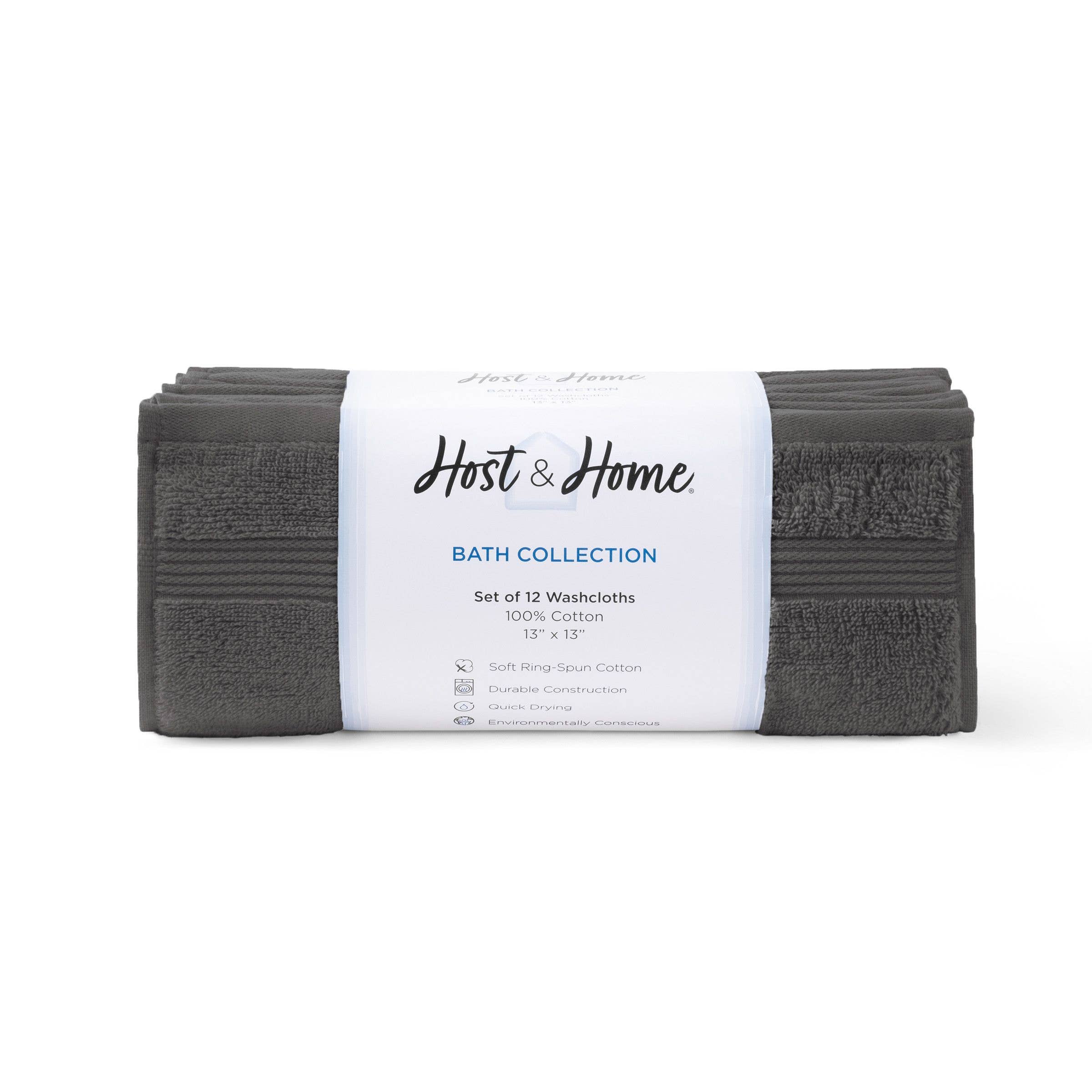 Arkwright Home - Wholesale Wash Cloth - Host & Home Soft Cotton Washcloths (12 Pack), 13x13, 400 GSM1