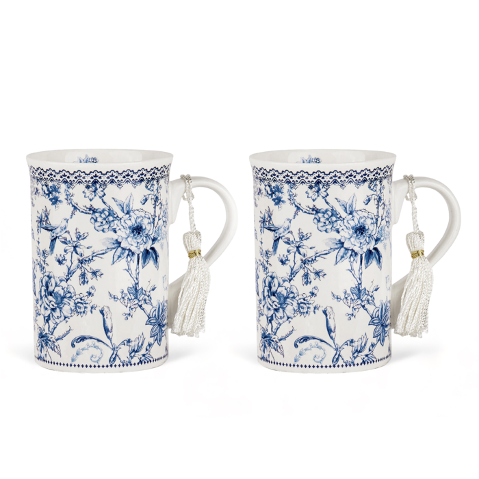 STP - Wholesale Coffee Mug - Blue Flowers Porcelain Tea/Coffee Mug in Gift Box4
