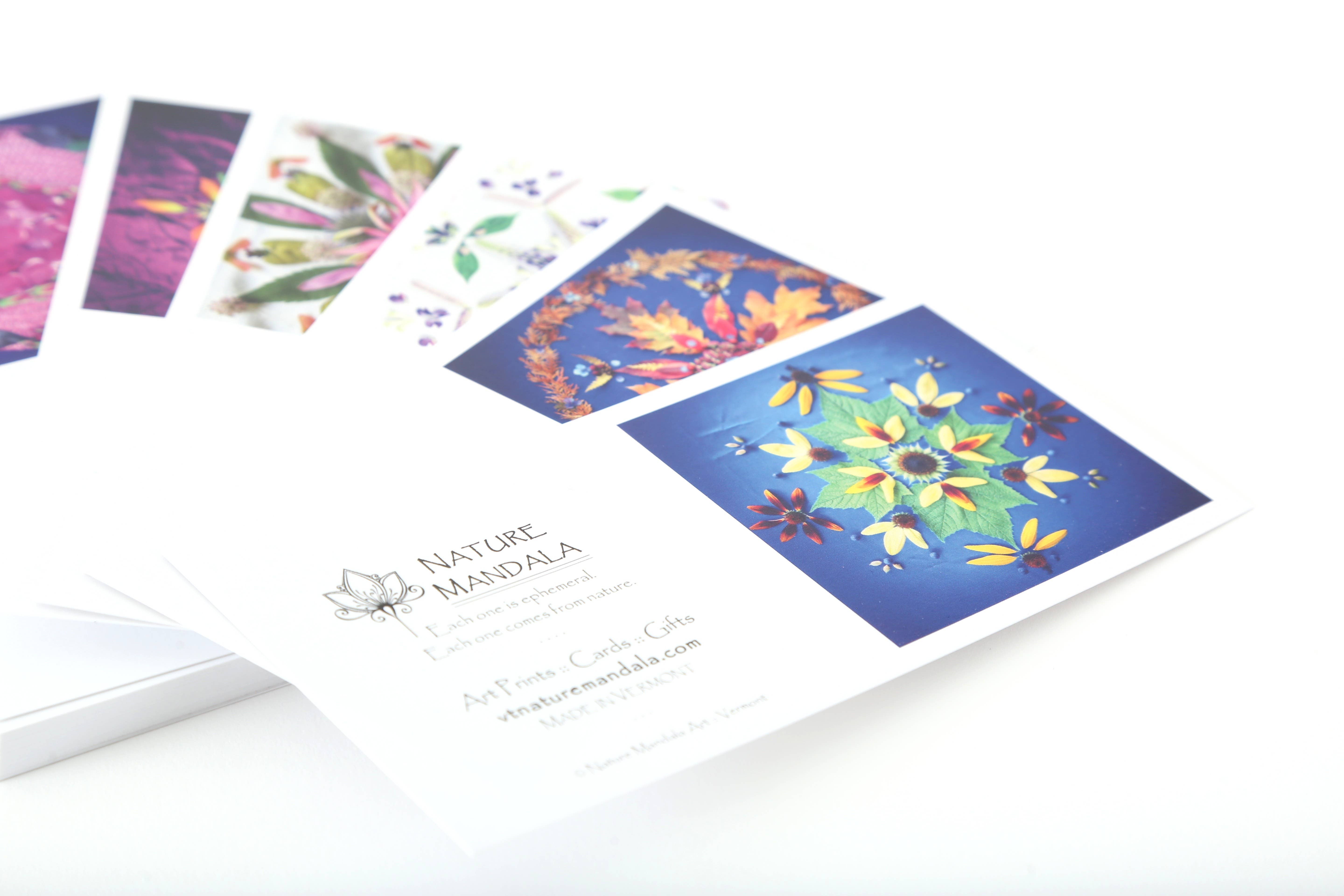 Nature Mandala Art - Wholesale Stationery/Notecard Set - Nature / Flower Mandala Gift Enclosures :: 4 Options6