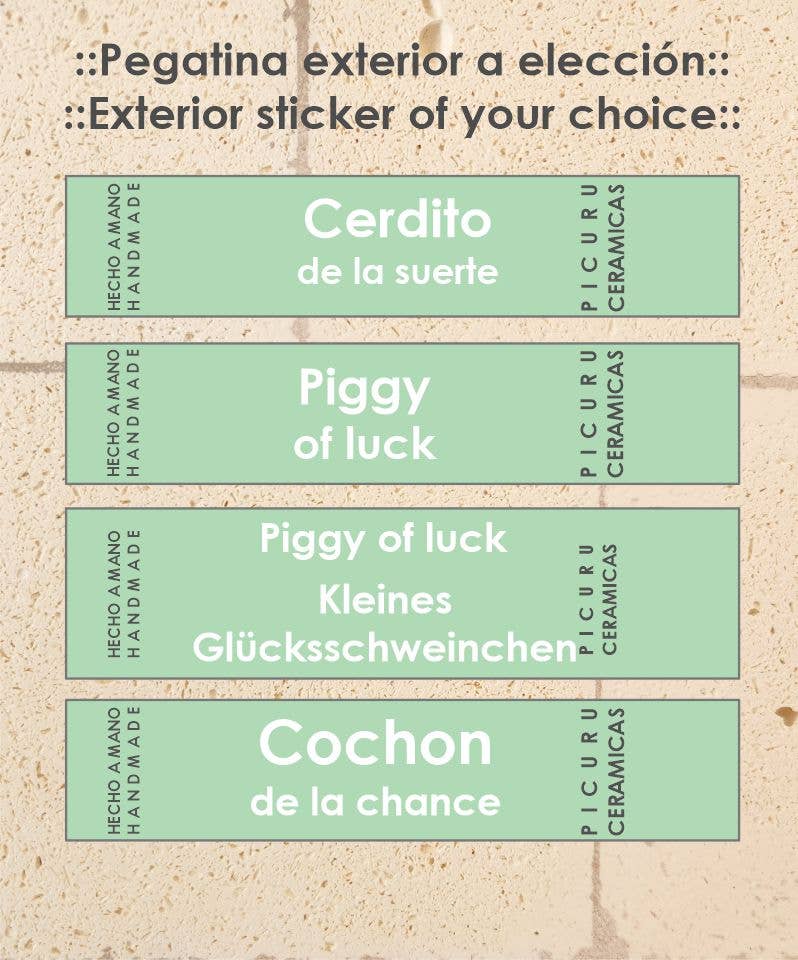 Picuru ceramicas - Wholesale Decorative Figurine - Lucky Pig Amulet (5 languages)3