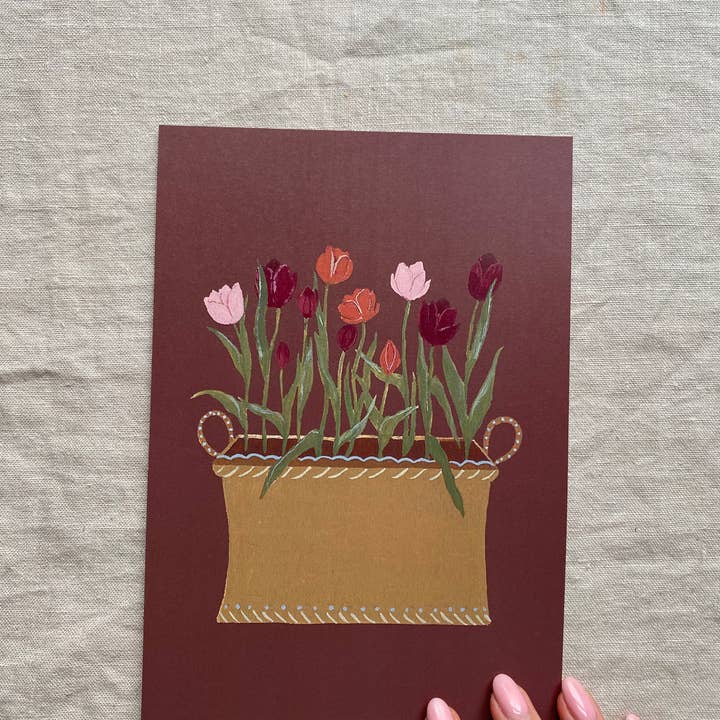 Harriet Watson – Impressão artística por atacado – A5 Print- Tulipas Galore