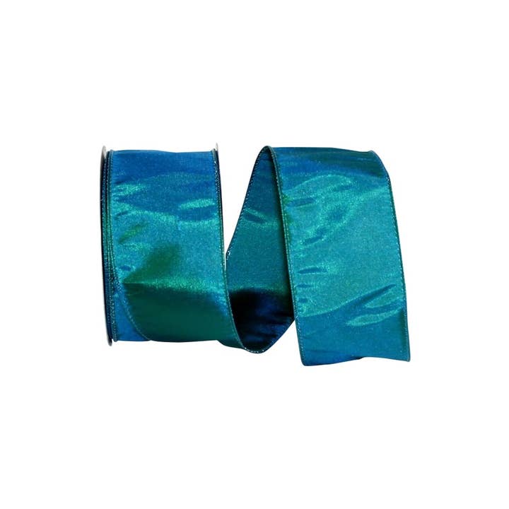 Katy May Elegance Wired Edge, Teal, 2-1/2 In, 25 Yards for wholesale by RELIANT RIBBON