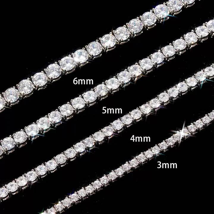 GB Jewelry - Wholesale Link & Chain Necklace - 18K Gold Diamond Tennis Chain2