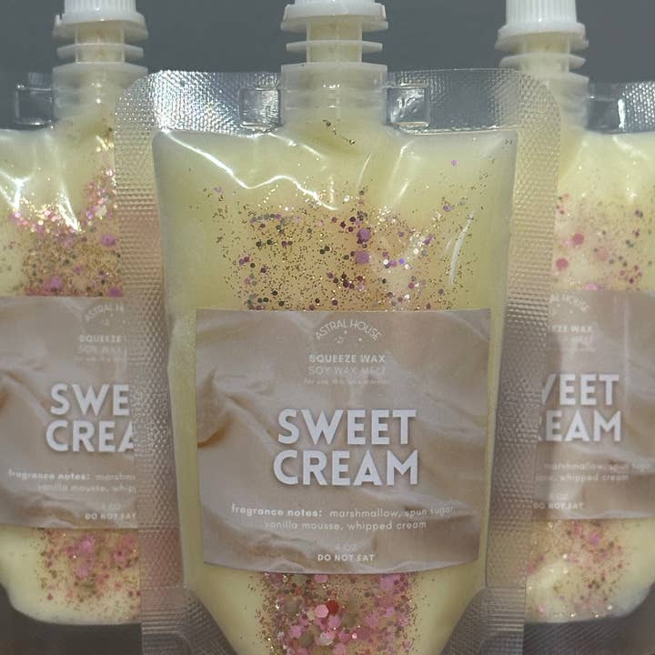 ‘Sweet Cream’ Squeeze Wax™ Squeezable Soy Wax Melt for wholesale by Astral House Aromas