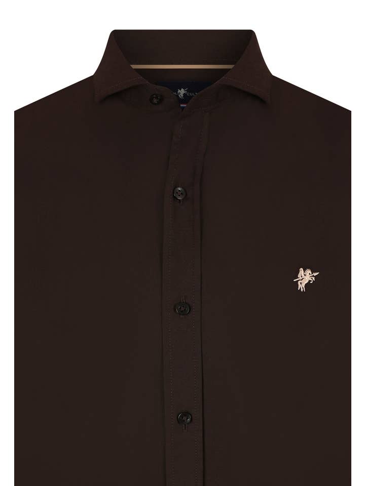 brown Mens Haifisch-Kragen Shirt for wholesale on Faire2