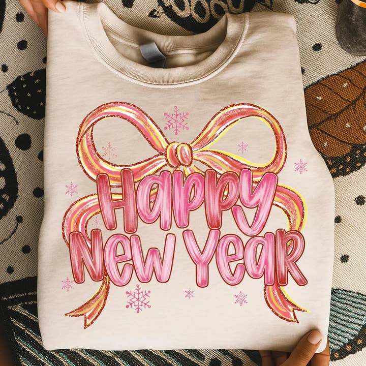 Happy New Year DTF Transfer for wholesale by Night Owl Mom