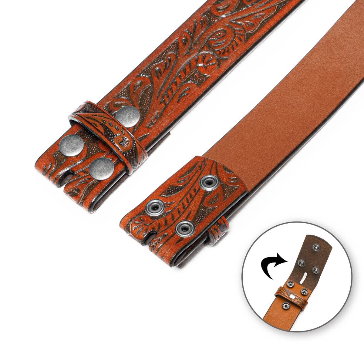 Fabio Valenti - Vendita all'ingrosso Cintura - Uomo - Cintura da uomo in vera pelle con cinturino a scatto senza fibbia15