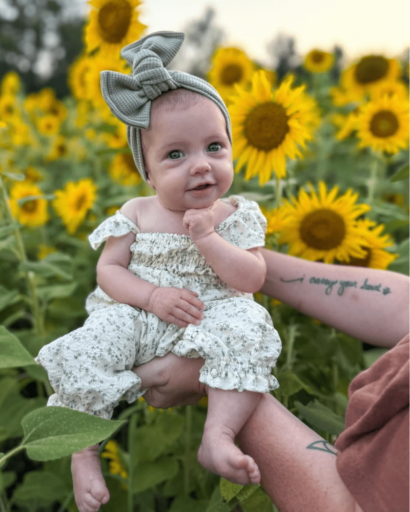 Bailey's Blossoms - Wholesale Jumpsuit - Kids - Paisley Smocked Ruffle Jumpsuit - White with Green Leaves3