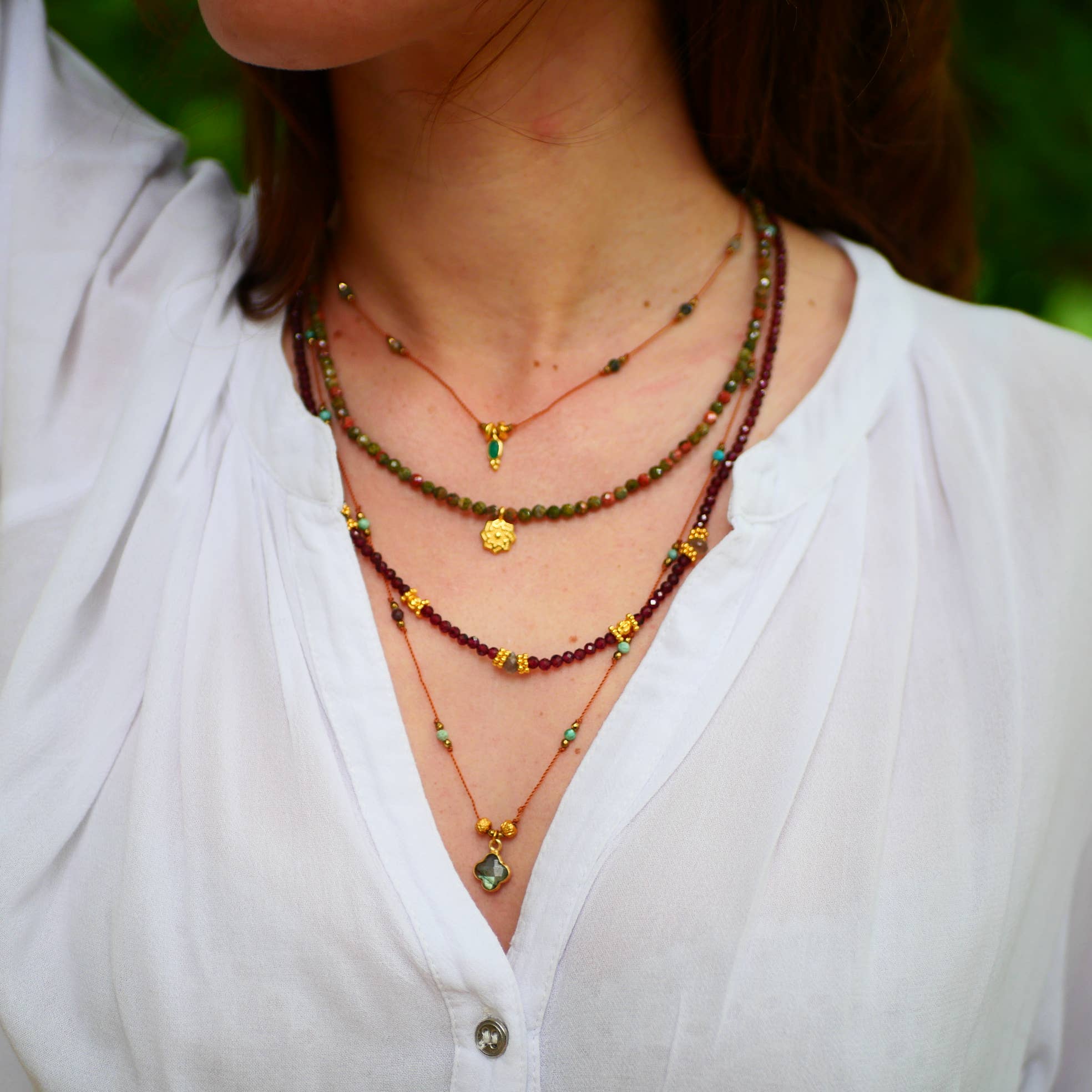 GINANDGER – Engroshandel Halskæde med vedhæng – UBIKA HALSKÆDE MED VALG AF FARVE OG STEN8