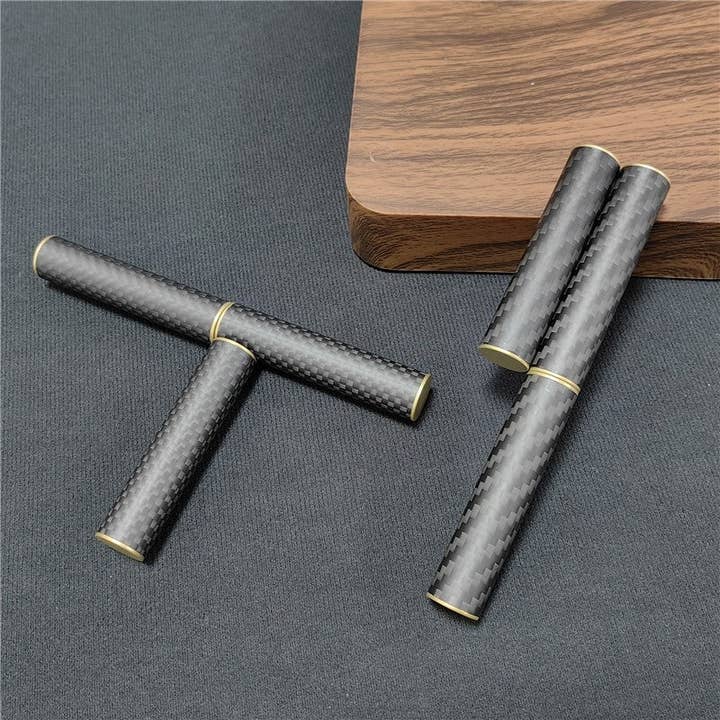 BLACK EDC Fidget Toys Stress Relief For Adults Magnetic Metal Carbon Fiber Three-Section Stick Rotating Creative Gift for wholesale on Faire10