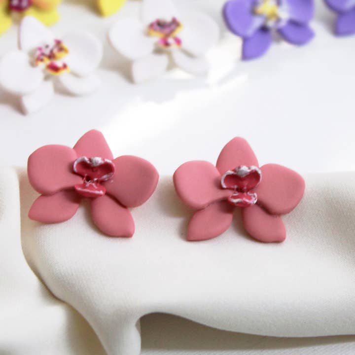 Studio Niani – wholesale Stud/post earrings – Orchid Earrings, Stud Earrings, Botanical Bridal Jewelry9