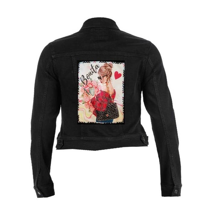 Bonita Sort Denimjakke for engroshandel hos Timmy Woods Beverly Hills