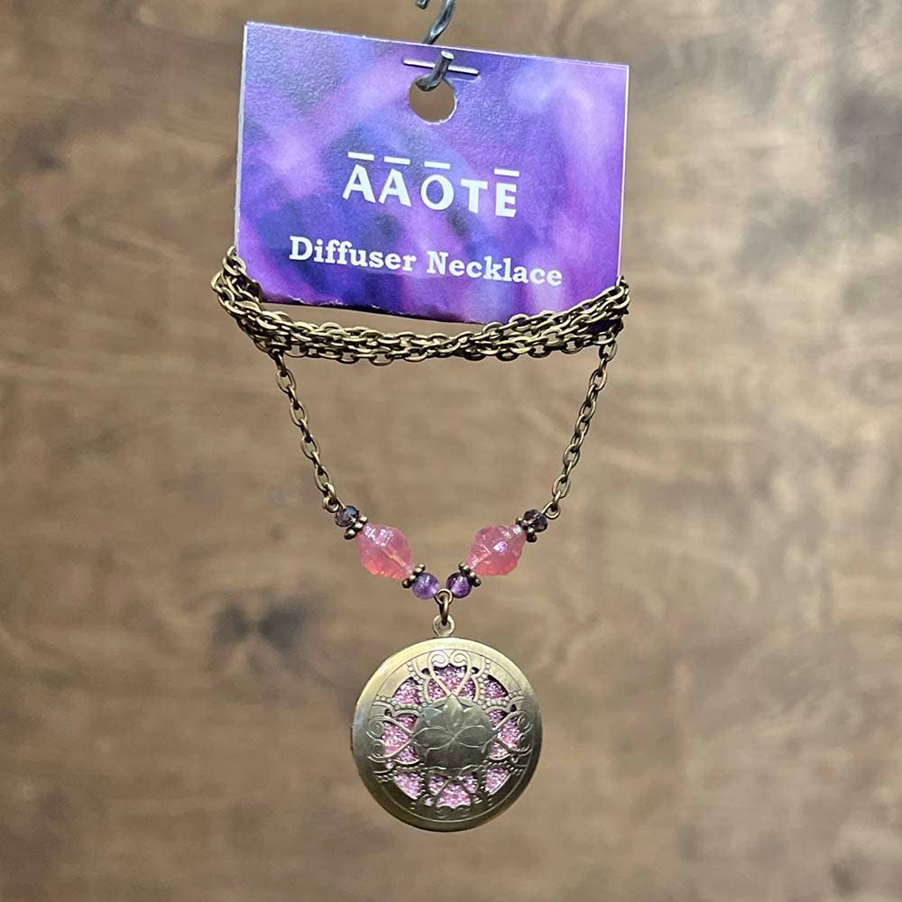 AAOTE - Wholesale Aromatherapy Necklace - Aromatherapy Locket Essential Oil Diffuser Necklaces on Beaded Chain 22