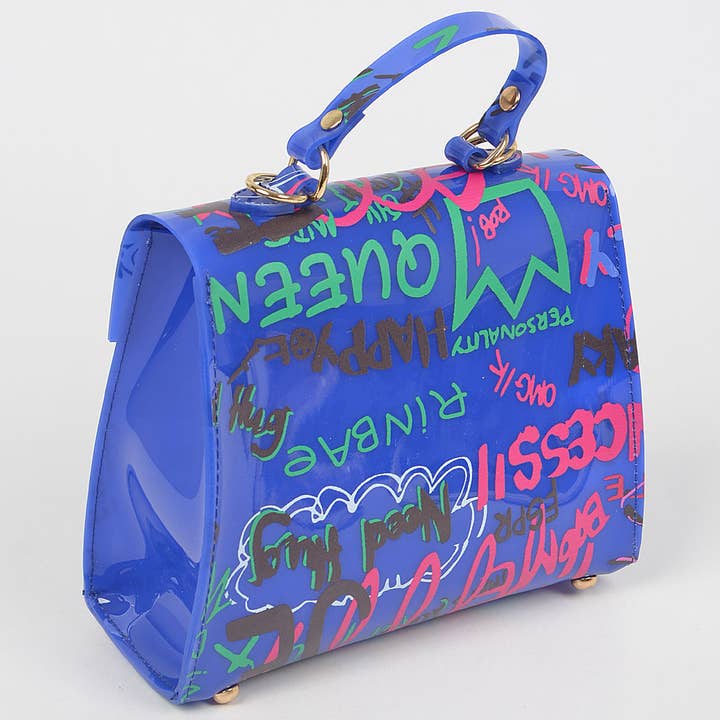 3AM BY H&D ACCESSORIES - Wholesale Top Handle Bag - Women's - Graffiti Pvc Top Handle Bag