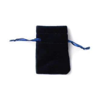 7x5cm. Navy velvet pouch for wholesale by Inca UK
