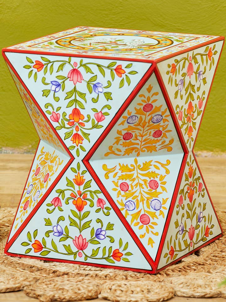 Akira Hand Painted Square Cut Side Table for wholesale by Namaste