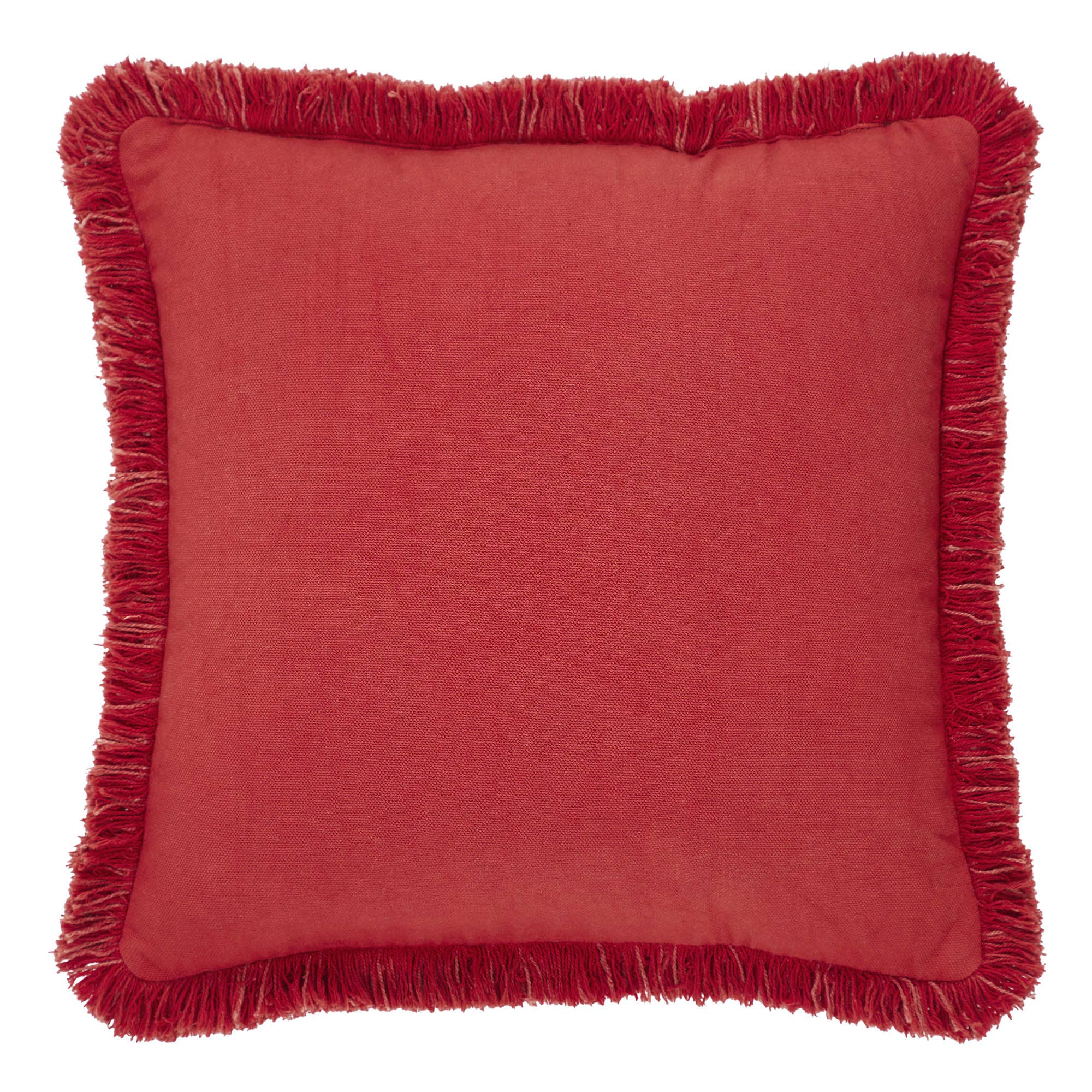 VHC Brands - Vente Coussin décoratif - Coussin à franges délavé à la pierre rouge en forme de flocon de neige 12 x 122