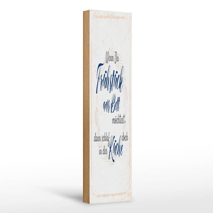 Insegna in legno 46x10 cm Se vuoi la colazione a letto per la vendita all'ingrosso da parte di Femer