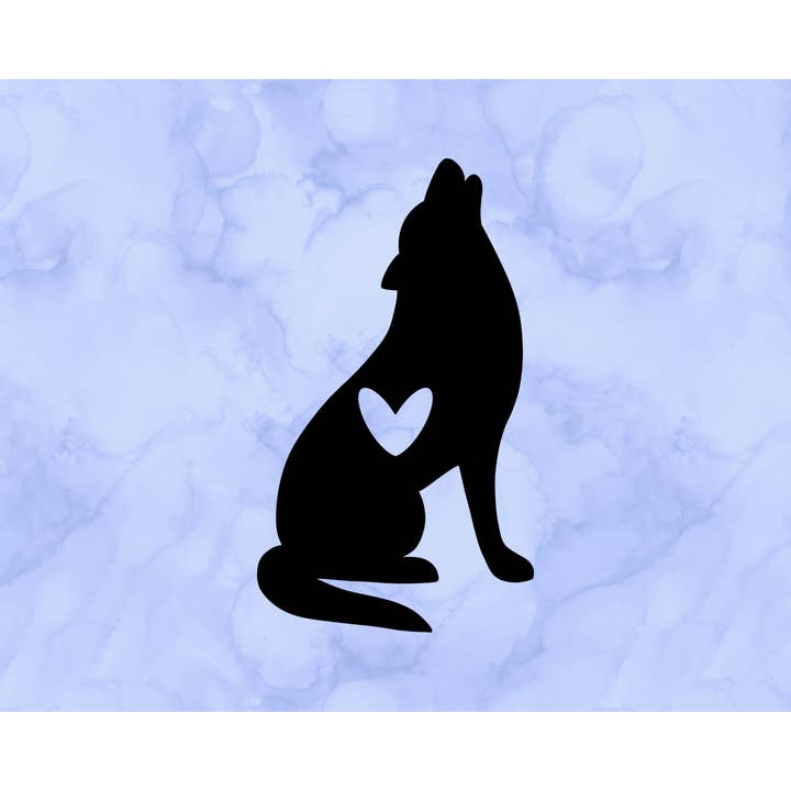 Autocollant cœur de loup (2") pour la vente par Sticking with You