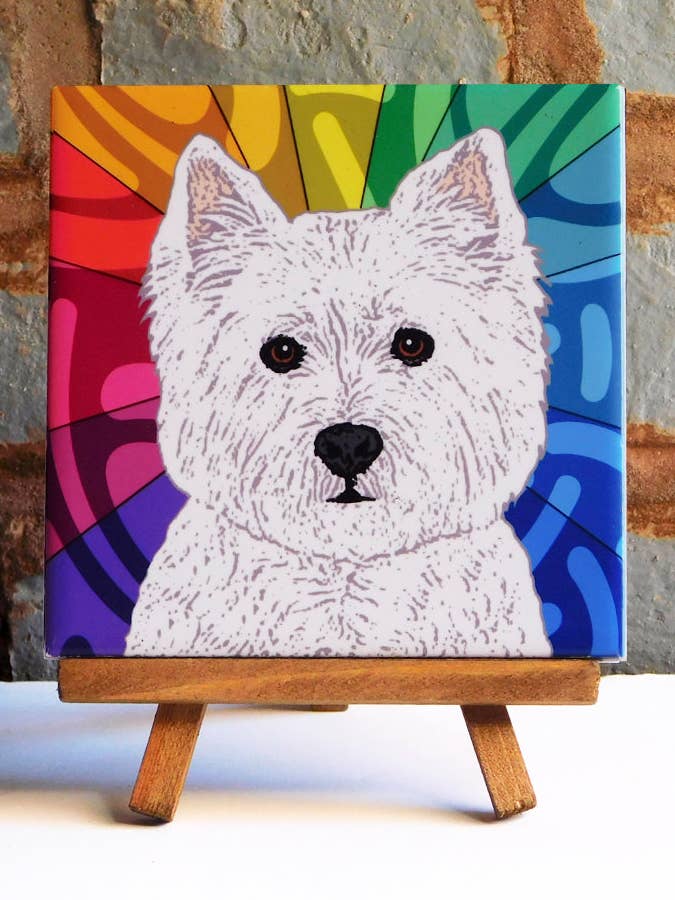 Westie keramische kunst tegel voor wholesale door Sabyloo